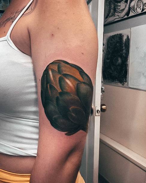 Wonderful Body Art Artichoke Tattoo For Women