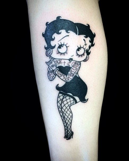 Wonderful Body Art Betty Bop Tattoo For Women