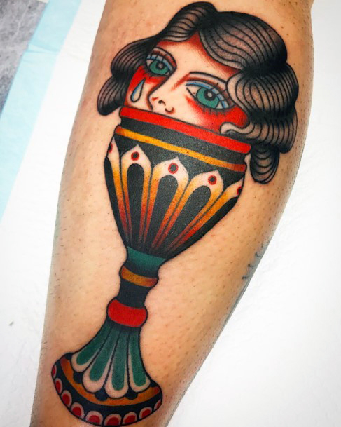 Wonderful Body Art Chalice Tattoo For Women