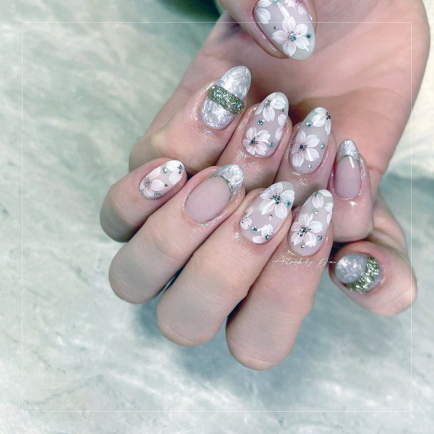 Wonderful Body Art Cherry Blossom Sakura Nail For Women