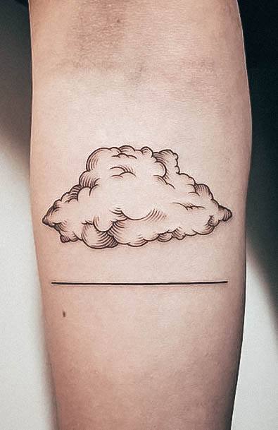 Wonderful Body Art Cloud Tattoo For Women