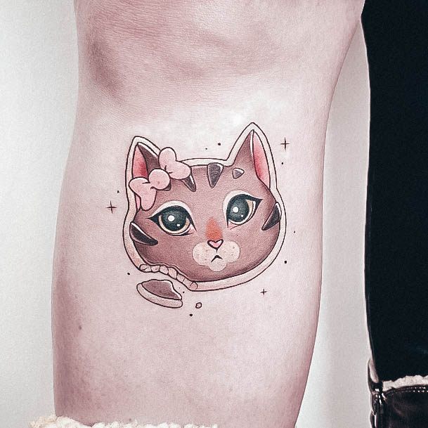 Wonderful Body Art Cookie Tattoo For Women