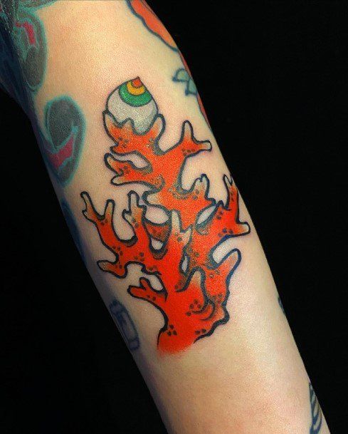 Wonderful Body Art Coral Tattoo For Women