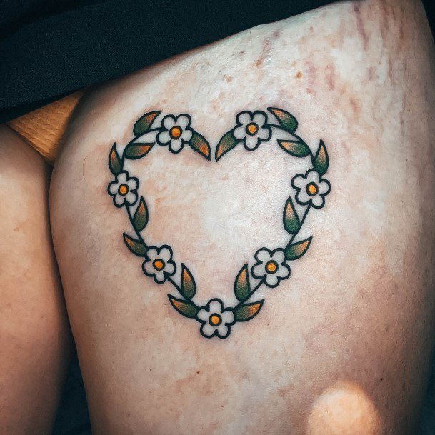 Wonderful Body Art Daisy Tattoo For Women