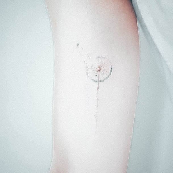 Wonderful Body Art Dandelion Tattoo For Women