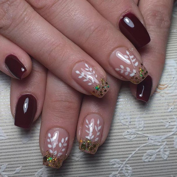 Wonderful Body Art Dark Red Nail For Women