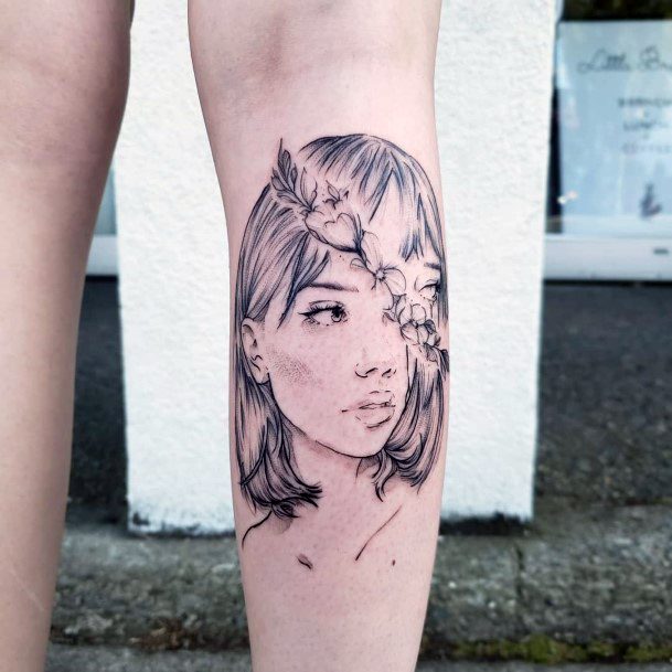 Wonderful Body Art Depression Tattoo For Women