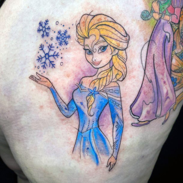 Wonderful Body Art Elsa Tattoo For Women