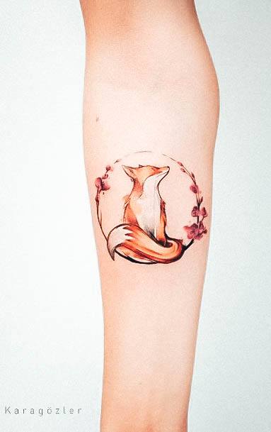 Wonderful Body Art Fox Tattoo For Women