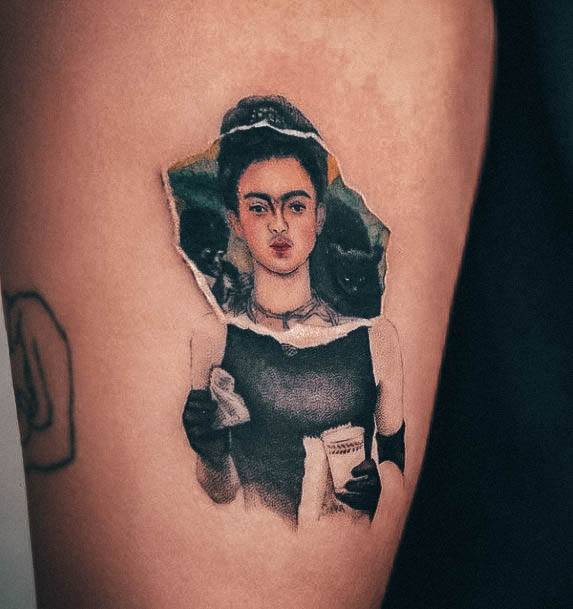 Wonderful Body Art Frida Tattoo For Women