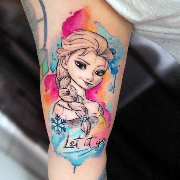 Wonderful Body Art Frozen Tattoo For Women