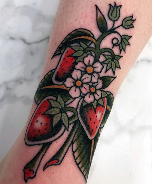 Wonderful Body Art Fruit Tattoo For Women