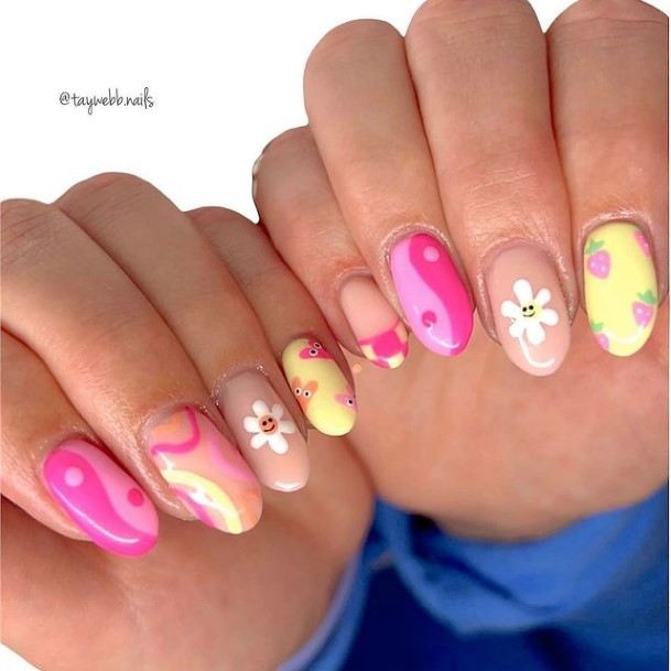 Wonderful Body Art Funky Nail For Women