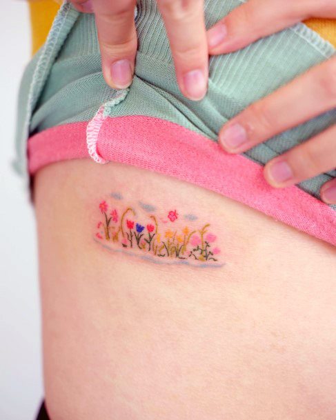 Wonderful Body Art Gardening Tattoo For Women