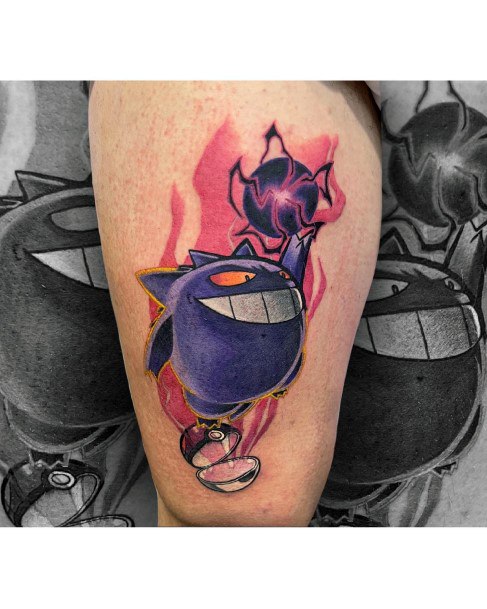 Wonderful Body Art Gengar Tattoo For Women