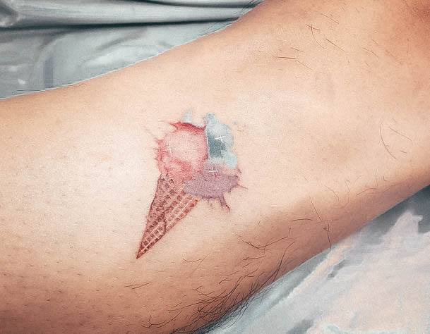 Wonderful Body Art Ice Cream Tattoo For Women