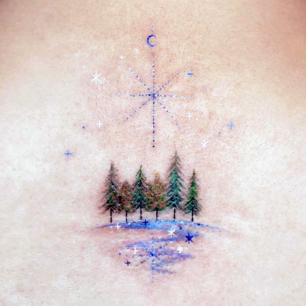 Wonderful Body Art Lake Tattoo For Women