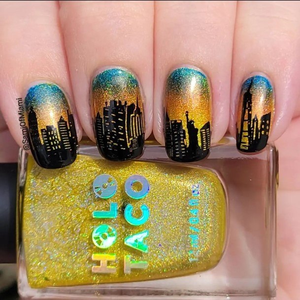 Wonderful Body Art Landscape Nail For Women