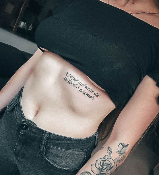 Wonderful Body Art Lettering Tattoo For Women