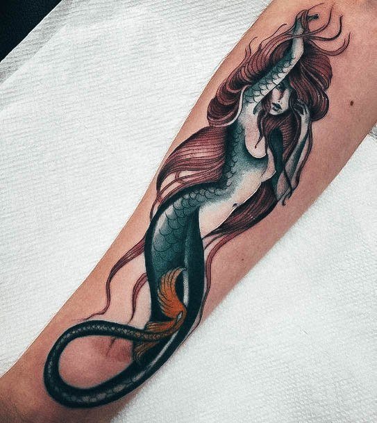 Wonderful Body Art Mermaid Tattoo For Women