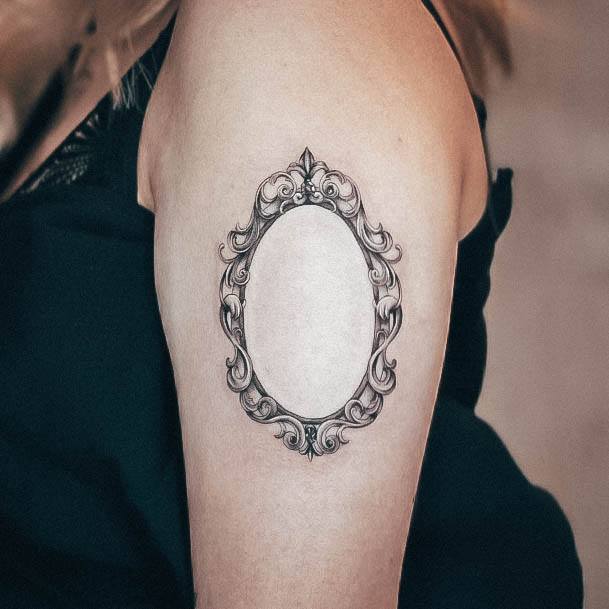 Wonderful Body Art Mirror Tattoo For Women