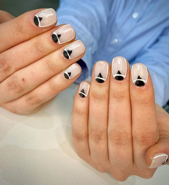 Wonderful Body Art Monochrome Nail For Women