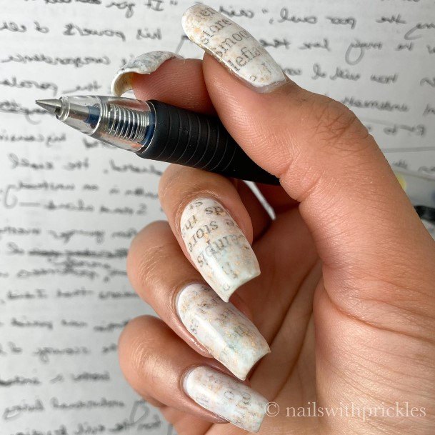 Wonderful Body Art Newspaper Nail For Women