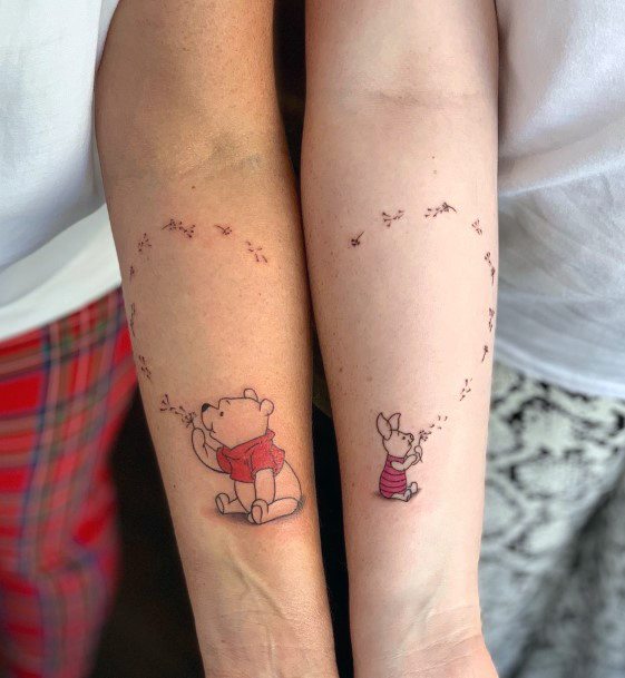 Wonderful Body Art Piglet Tattoo For Women