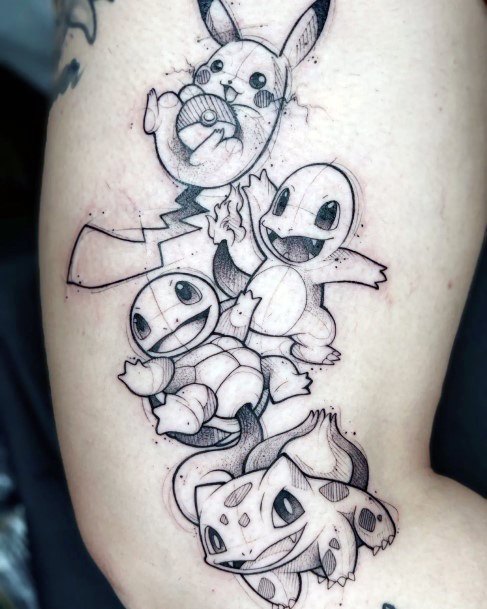 Wonderful Body Art Pikachu Tattoo For Women