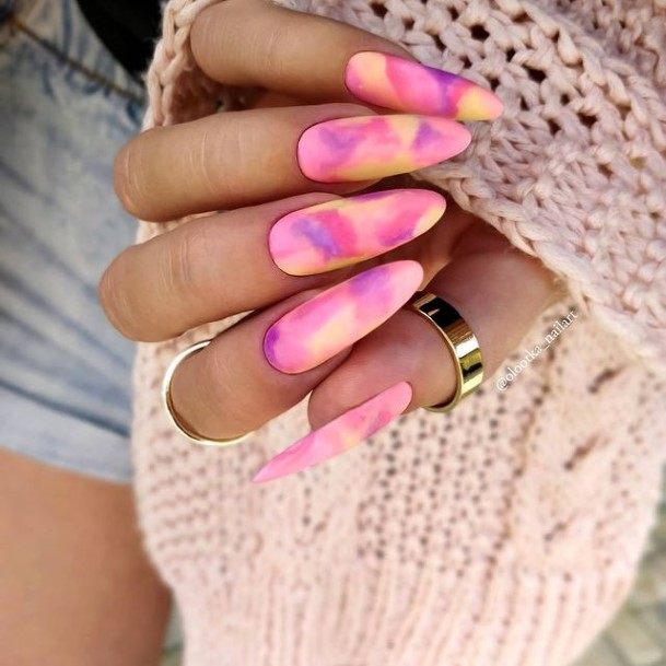 Wonderful Body Art Pink Ombre Nail For Women