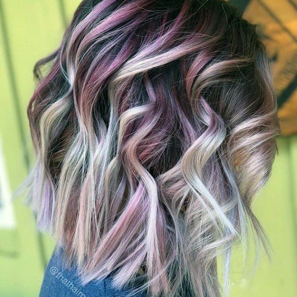 Wonderful Body Art Purple Ombre Hairstyles For Women