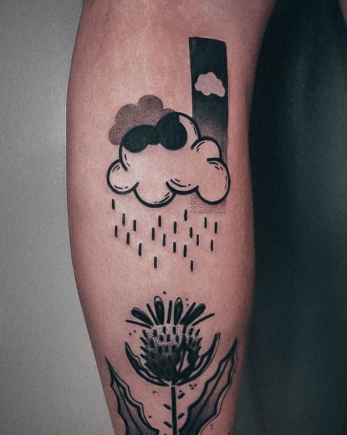 Wonderful Body Art Rain Tattoo For Women