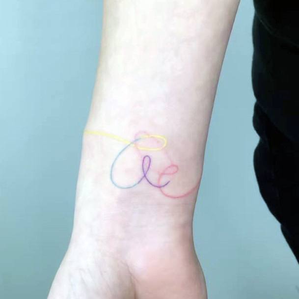 Wonderful Body Art Scribble Tattoo For Women