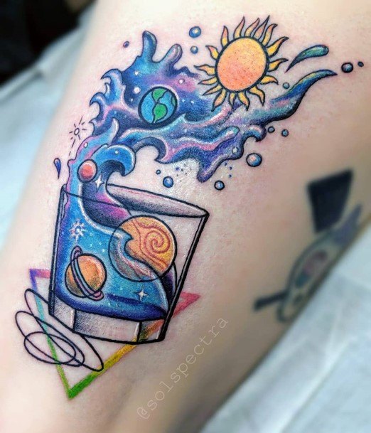 Wonderful Body Art Space Tattoo For Women