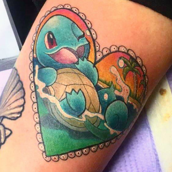 Wonderful Body Art Squirtle Tattoo For Women