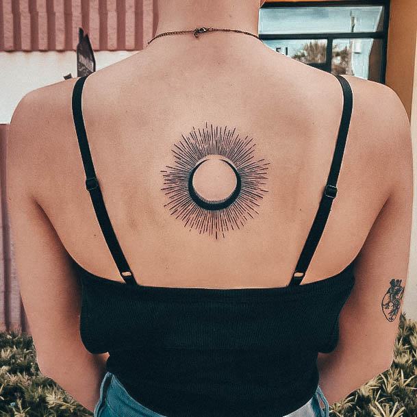 Wonderful Body Art Sun And Moon Tattoo For Women