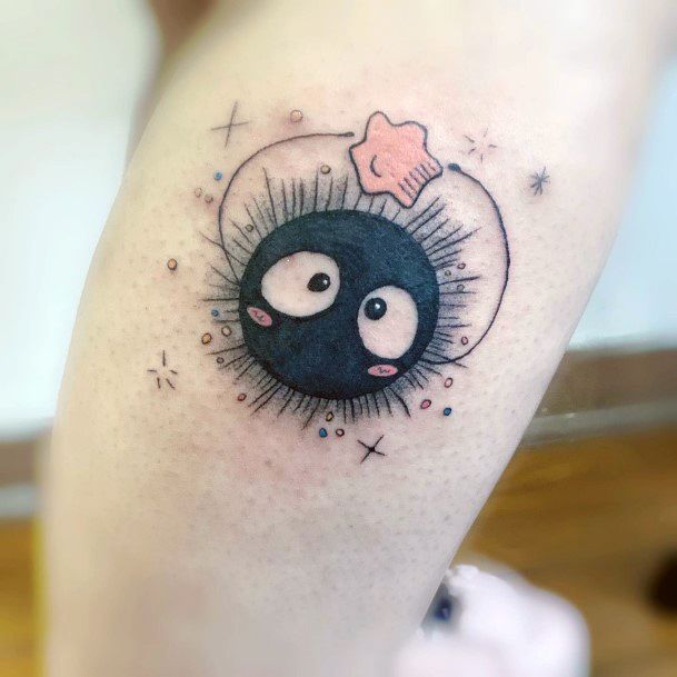 Wonderful Body Art Susuwatari Tattoo For Women