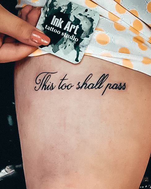 Wonderful Body Art This Too Shall Pass Tattoo For Women