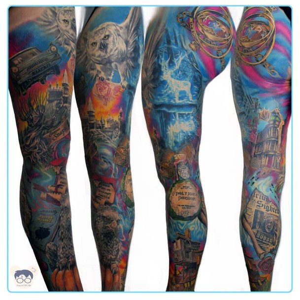 Wonderful Body Art Time Turner Tattoo For Women