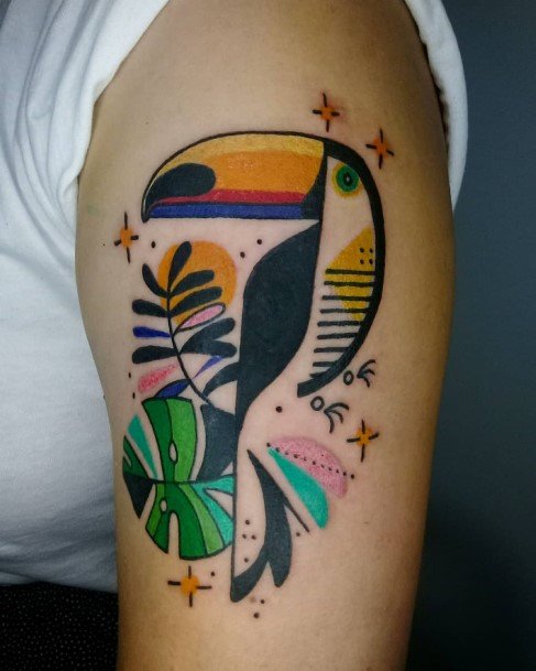 Wonderful Body Art Toucan Tattoo For Women