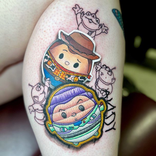 Wonderful Body Art Toy Story Tattoo For Women