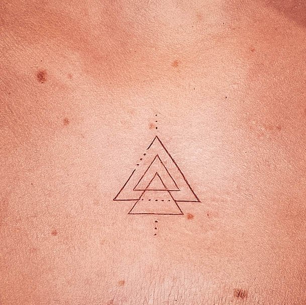 Wonderful Body Art Triangle Tattoo For Women