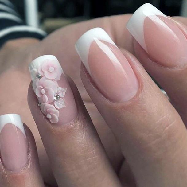 Wonderful Body Art White Prom Nail For Women