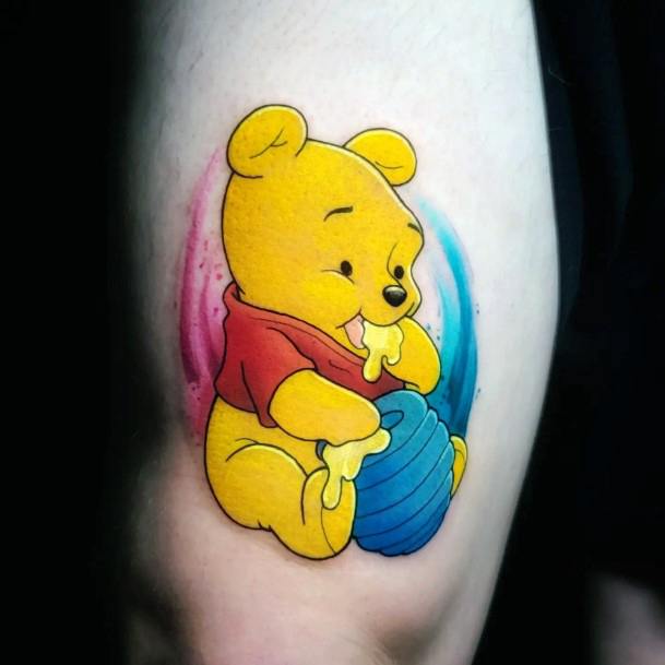 Wonderful Body Art Winnie The Pooh Tattoo For Women