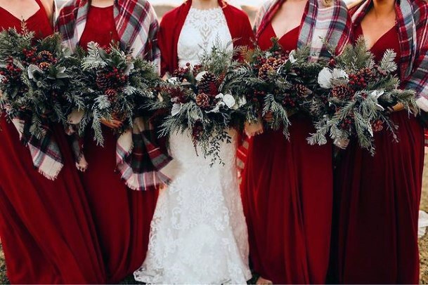 Wonderful Christmas Wedding Flowers