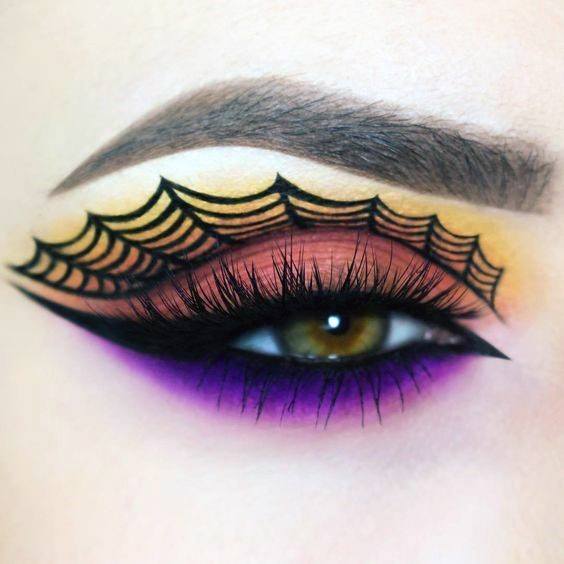 Wonderful Halloween Eyeshadow Women Colored Web