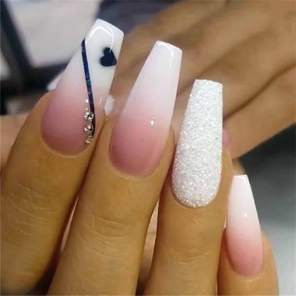 Wonderful Ombre Nails White Shade Women