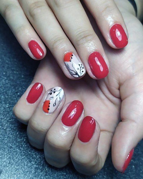 Wonderful Red Nail Idea Women