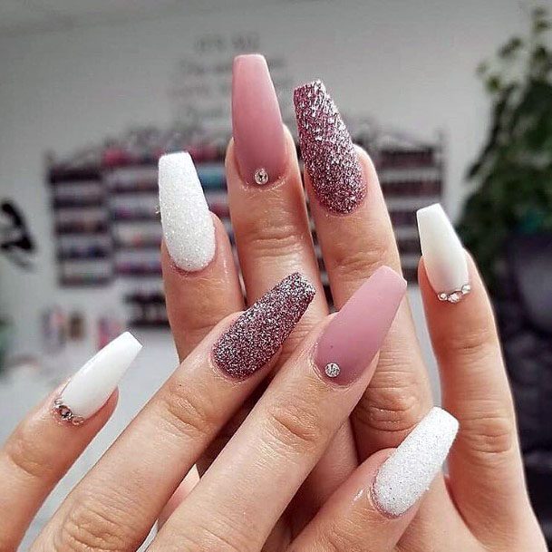 Wonderful Sugar Nails With Crystal Women