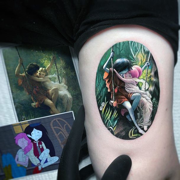 Wondrous Adventure Time Tattoo For Woman